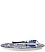 Spode Blue Italian Collection 2-Piece Cheese Plate With Knife - Image 2