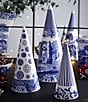 Spode Blue Italian Collection Medium Decorative Cone, Color:Blue - Image 3