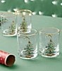 Spode Christmas Tree Double Old-Fashioned Glasses, Set of 4, Color:Green - Image 4