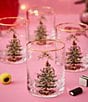 Spode Christmas Tree Double Old-Fashioned Glasses, Set of 4, Color:Green - Image 6