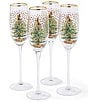Spode Christmas Tree Polka Dot Champagne Flutes, Set of 4 - Image 1