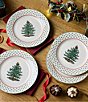 Spode Christmas Tree Polka Dot Dessert Plates, Set of 4, Color:Green - Image 3