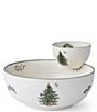Spode Christmas Tree Tiered Chip and Dip Set, Color:Green - Image 1