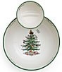 Spode Christmas Tree Tiered Chip and Dip Set, Color:Green - Image 2