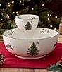 Spode Christmas Tree Tiered Chip and Dip Set, Color:Green - Image 4