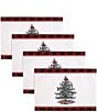 Spode Holiday Tartan Collection Christmas Tree Placemats, Set of 4 - Image 1