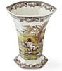 Spode Woodland Collection Hunting Dogs Hexagonal Vase, Color:Brown - Image 2
