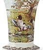 Spode Woodland Collection Hunting Dogs Hexagonal Vase, Color:Brown - Image 4