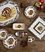 Color:White/Brown - Image 2 - Woodland Turkey Ascot Cereal Bowl