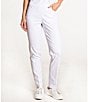 Color:White - Image 1 - Full Length Mid Rise Pull-On Pant