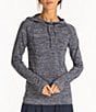 Color:Midnight - Image 1 - Seamless Long Sleeve Hoodie Pullover