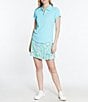 Color:Reef - Image 3 - Short Sleeve Quarter Zip Collared Polo