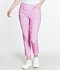 Color:Pink Sand - Image 1 - Slim Leg Pull On Printed Ankle Pant