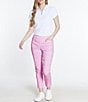 Color:Pink Sand - Image 3 - Slim Leg Pull On Printed Ankle Pant