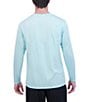 Color:Clear Water - Image 2 - Long Sleeve Cationic Heathered Jersey Rashguard Shirt