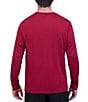 Color:Biking Red - Image 2 - Long Sleeve Cationic Heathered Jersey Rashguard Shirt