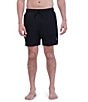 Color:Black - Image 1 - Solid 7#double; Inseam Volley Swim Trunks