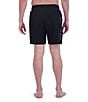Color:Black - Image 2 - Solid 7#double; Inseam Volley Swim Trunks