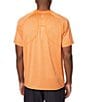 Color:Flare - Image 2 - Standard Fit Short Sleeve Heathered Rashguard Shirt