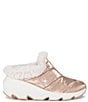 Color:Blush - Image 2 - Conway Quilted Faux Fur Lined Wedge Mules