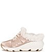 Color:Blush - Image 4 - Conway Quilted Faux Fur Lined Wedge Mules