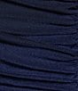 Color:Navy - Image 4 - Square Neck Illusion Waist Side Slit Long Dress