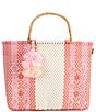 Squeeze De Citron Bamboo Handle Sunrise Peach Tote - Image 1