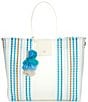 Squeeze De Citron Ocean Blue Preppy Tile Weekender Tote Bag - Image 1