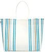 Squeeze De Citron Ocean Blue Preppy Tile Weekender Tote Bag - Image 2