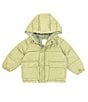 Color:Green - Image 1 - Baby Boys 12-24 Months Quilted Hooded Puffer Coat