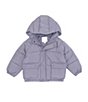 Color:Blue - Image 1 - Baby Boys 12-24 Months Quilted Hooded Puffer Coat