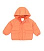 Color:Orange - Image 1 - Baby Boys 12-24 Months Quilted Hooded Puffer Coat