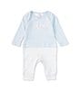 Color:Blue - Image 1 - Baby Boys Newborn-9 Months Bunny Long Sleeve Top & Pants Set