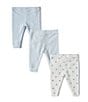 Color:Blue - Image 2 - Baby Boys Newborn-9 Months Elephant Pants 3-Pack Set