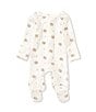 Starting Out Baby Boys Preemie-9 Months Long Sleeve Footie Bear Coverall & Knot Hat 2-Piece Set, Color:Ivory - Image 2