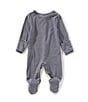 Starting Out Baby Boys Preemie-9 Months Long Sleeve Footie Stipe Coverall & Knot Hat 2-Piece Set, Color:Navy - Image 2