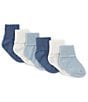 Color:Blue - Image 1 - Baby Boys Roll Cuff 6-Pack Socks