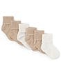 Color:Tan - Image 1 - Baby Boys Roll Cuff 6-Pack Socks