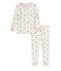 Color:Pink - Image 1 - Baby Girls 12-24 Months Round Neck Long Sleeve Elephant Top & Pajama Pants Set