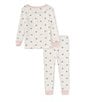 Color:Pink - Image 2 - Baby Girls 12-24 Months Round Neck Long Sleeve Elephant Top & Pajama Pants Set