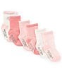 Color:Pink - Image 1 - Baby Girls Crew Socks