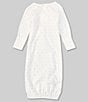 Color:White - Image 2 - Baby Girls Newborn-6 Months Dotted Gown