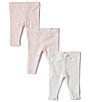 Color:Pink - Image 1 - Baby Girls Newborn-9 Months 3-Pack Pant Set