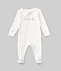 Color:White - Image 1 - Baby Girls Newborn-9 Months Long Sleeve Bunny Print Footie Coverall