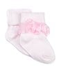 Color:Pink/White - Image 1 - Infant Tutu-Trim Anklet Socks 2-Pack