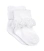 Color:White/White - Image 1 - Infant Tutu-Trim Anklet Socks 2-Pack