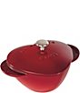 Color:Cherry - Image 1 - Cast Iron 1.75-Quart Heart Cocotte