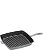 Color:Graphite Grey - Image 1 - Cast Iron 12#double; Square Grill Pan