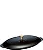 Staub Cast Iron 12.25#double; Oval Covered Fish Pan - Image 1