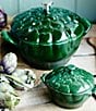 Color:Basil - Image 2 - Cast Iron 3 Qt Artichoke Cocotte